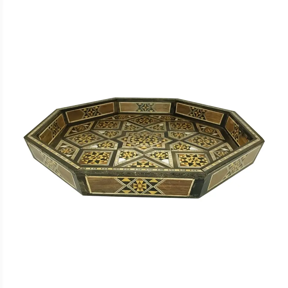 Bandeja hexagonal mosaico y nácar 36 2