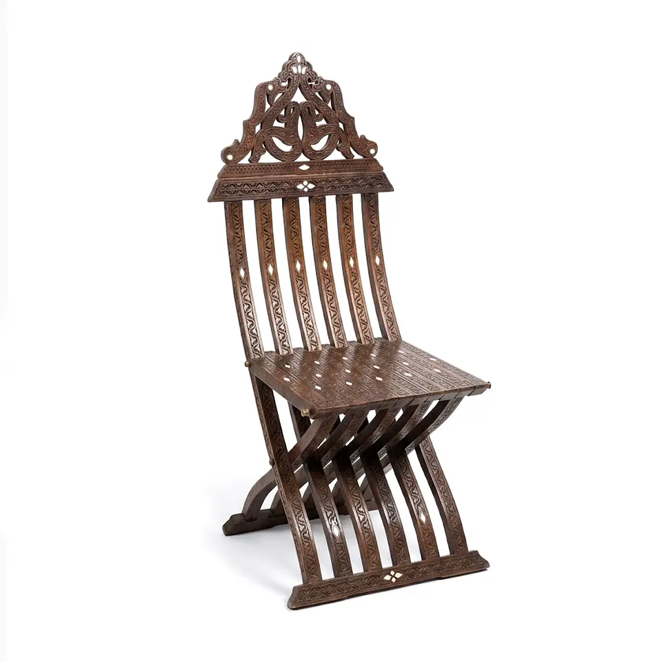 Silla de Madera con Nácar – 198 cm Alto 3