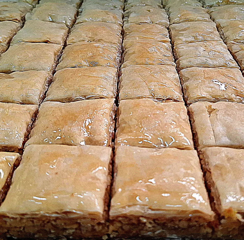 Dulce árabe Baklawa variedades - unidad 2