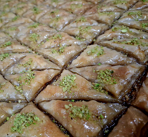 Dulce árabe Baklawa variedades - unidad