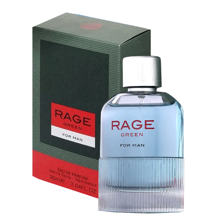 Perfume Fragrance World Rage Green For Men Edp 100ml Hombre-Inspirado En Hugo Boss Cantimplora verde 1