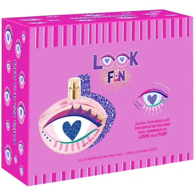 Estuche Agatha Ruiz De La Prada Look Fun Edt 80 Ml Mujer + Stickers Pegatinas 1