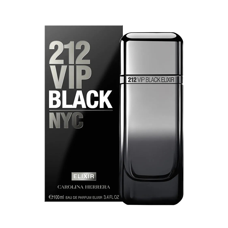 Perfume Carolina Herrera 212 Vip Black Nyc Elixir 100 Ml Hombre - Nuevo Elixir 1