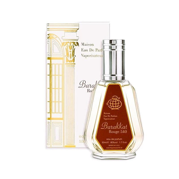 Perfume Fragrance World Barakkat Rouge 540 Edp 50ml Unisex - Inspirado En Baccarat Rouge 540 1