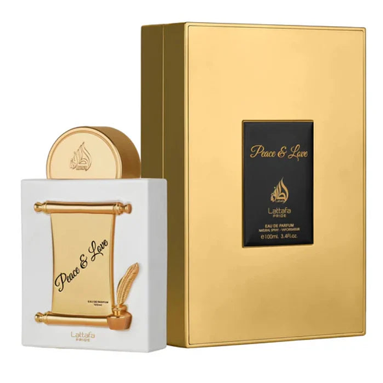 Perfume Lattafa Peace And Love 100 ml Unisex - Inspirado En YSl Cinema 1