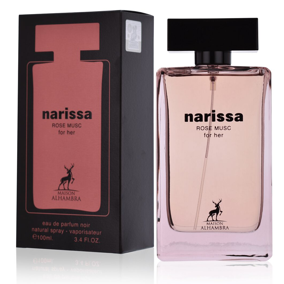 Perfume Maison Alhambra Narissa Rose Musc For Her Edp 100Ml Mujer- Inspirada en Musc Noir Rose For Her Narciso Rodriguez 1
