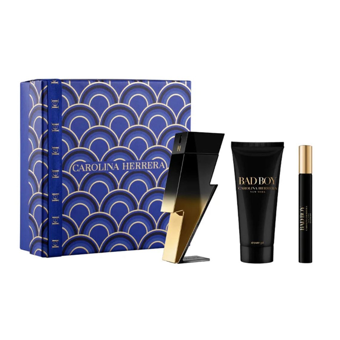 Estuche Carolina Herrera Bad Boy Extreme EDP 100 ml + Mini 10 ml + Gel de Ducha 100 ml Hombre 1