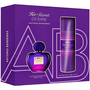 Estuche Antonio Banderas Her Secret Desire Edt 80 Ml + Deo 150 Ml Mujer