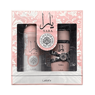 Estuche Lattafa Yara Edp 100 Ml + Deo Spray 200 Ml Set 2 Pcs Mujer