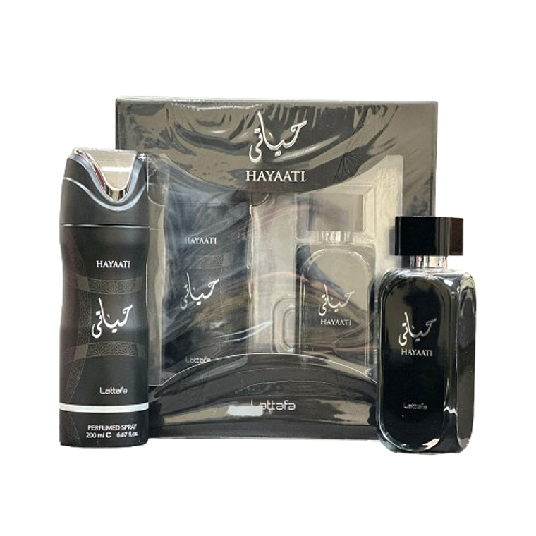Estuche Lattafa Hayaati Edp 100 Ml + Deo Spray 200 Ml Set 2 Pcs Unisex 1