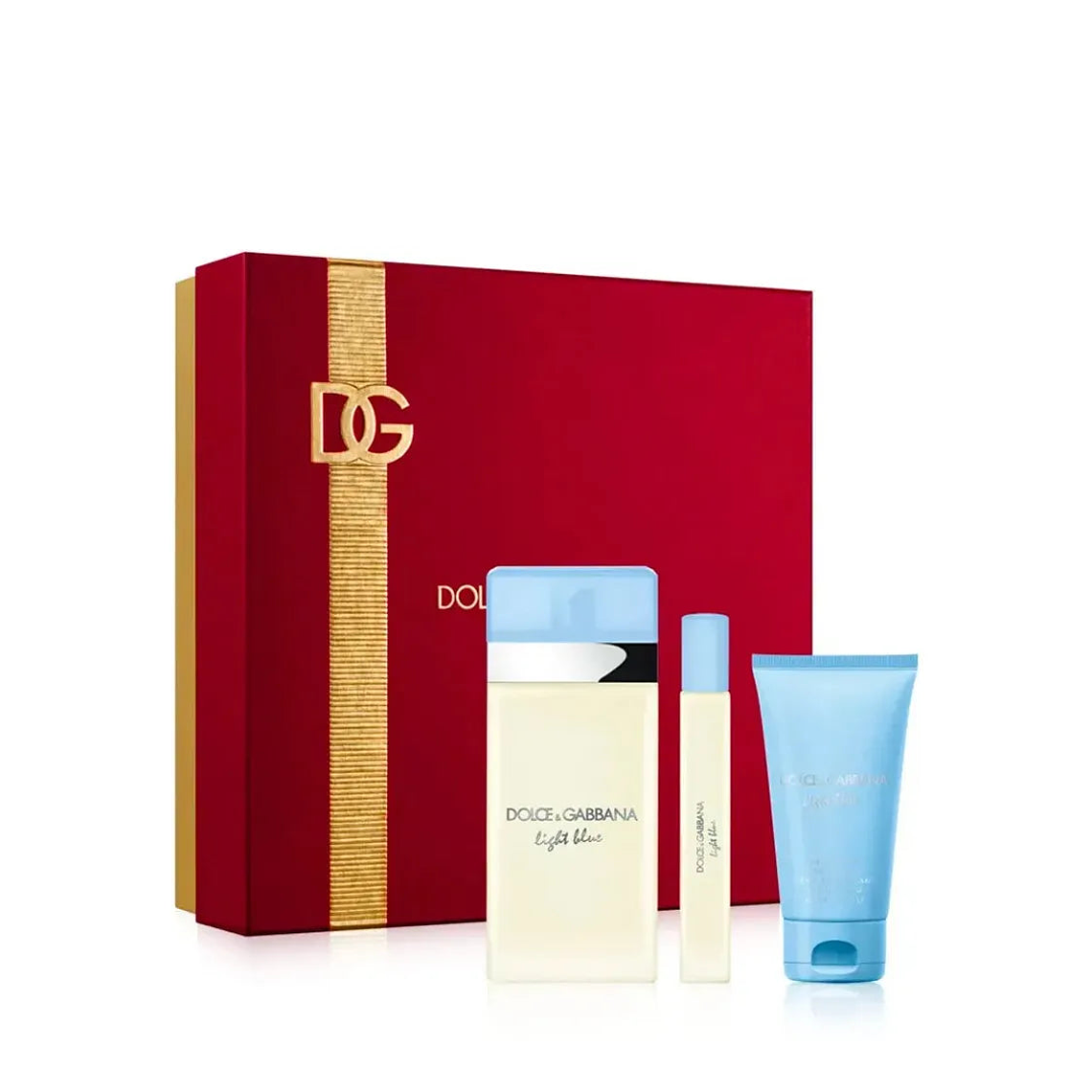 Estuche Dolce And Gabbana Light Blue Edt 100 Ml + 10 Ml + Crema Refrescante 50 Ml Mujer 1
