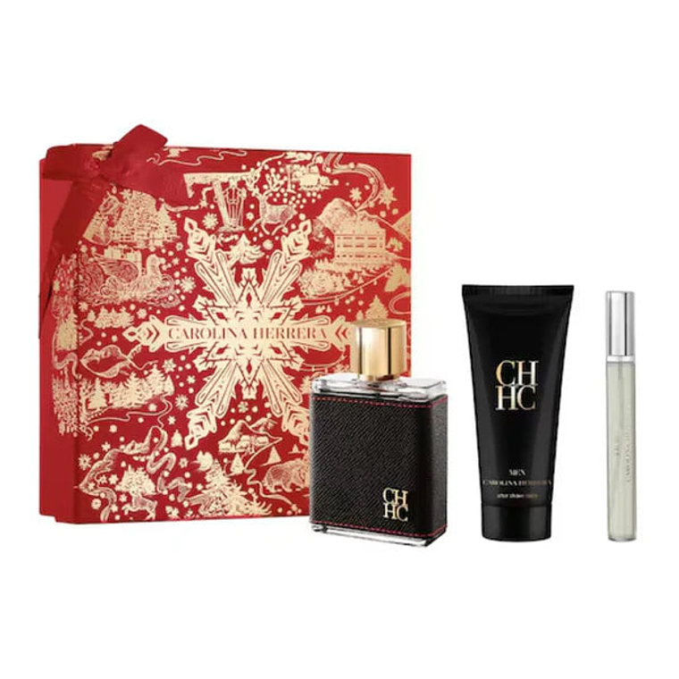 Estuche Carolina Herrera CH Men EDT 100 ml + Balsamo 100 ml + Mini 10 ml Hombre 1