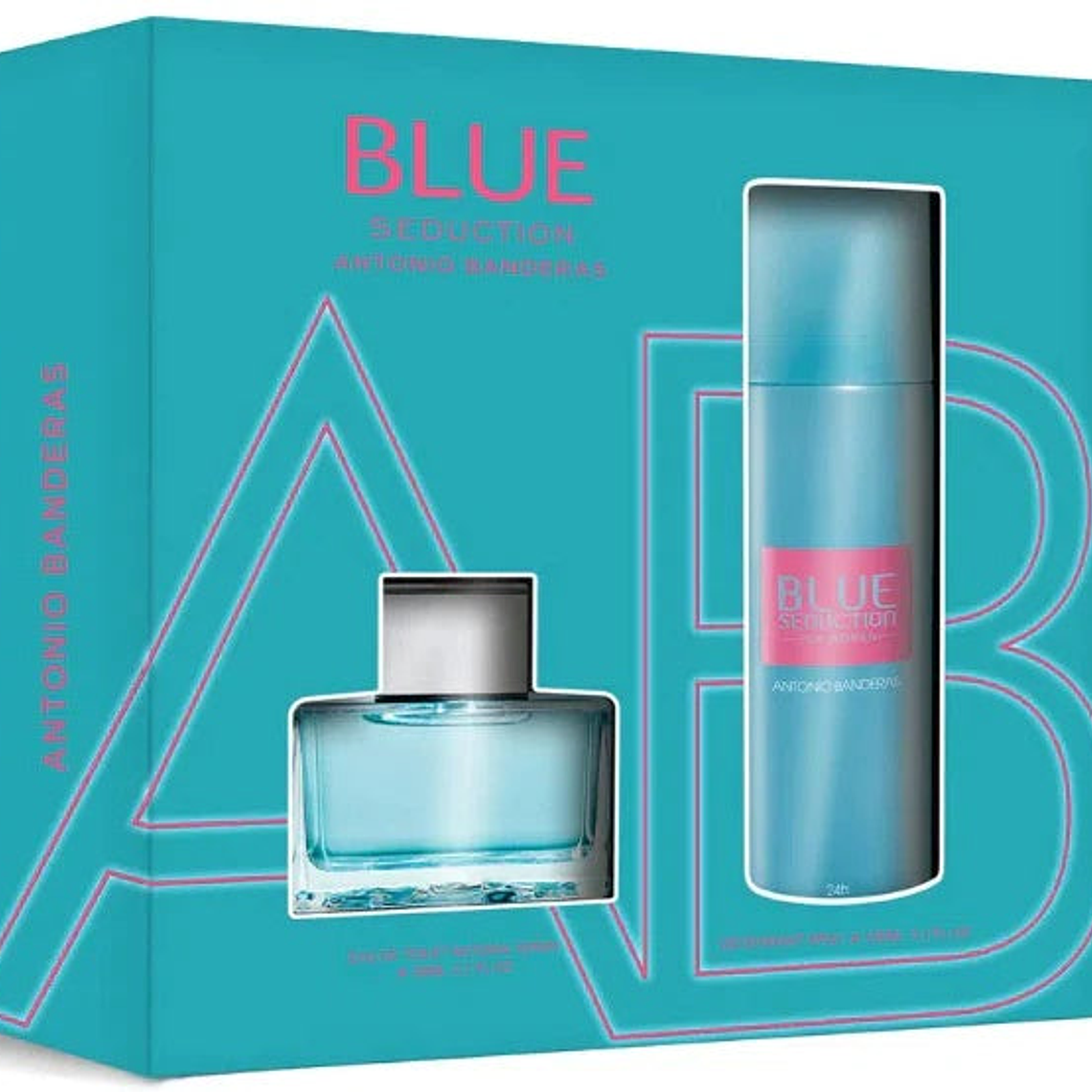 Estuche Antonio Banderas Blue Seduction Women EDT 80 ml + Deo 150 ml Mujer 1