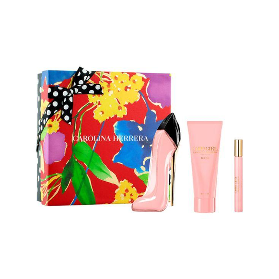 Estuche Carolina Herrera Good Girl Blush EDP 80 ml + Body Lotion 100 ml + Mini 10 ml Mujer 1