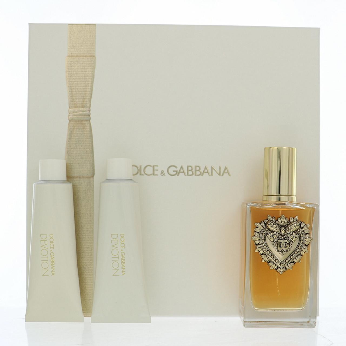 Estuche Dolce And Gabanna Devotion EDP 100 ml + SG 50 ml + Body Lotion 50 ml Mujer 1