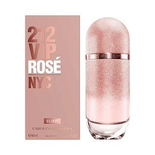 Perfume Carolina Herrera 212 Vip Rosé NYC Elixir EDP 80ml Mujer - Nuevo Elixir