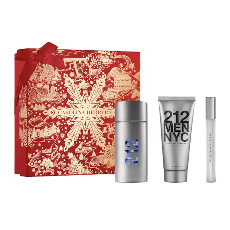 Estuche Carolina Herrera 212 Men EDT 100ml + After Shave Gel + Mini 10ml Hombre 1