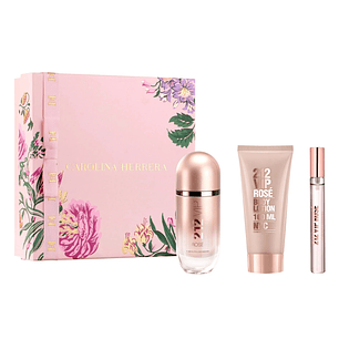 Estuche Carolina Herrera 212 Vip Rosé EDP 80ml + Body Lotion 100ml + Mini 10ml Mujer