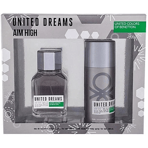 Estuche Benetton United Dreams Aim High EDT 100ml + Deo 150ml Hombre