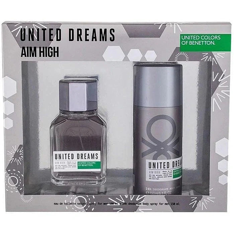 Estuche Benetton United Dreams Aim High EDT 100ml + Deo 150ml Hombre 1