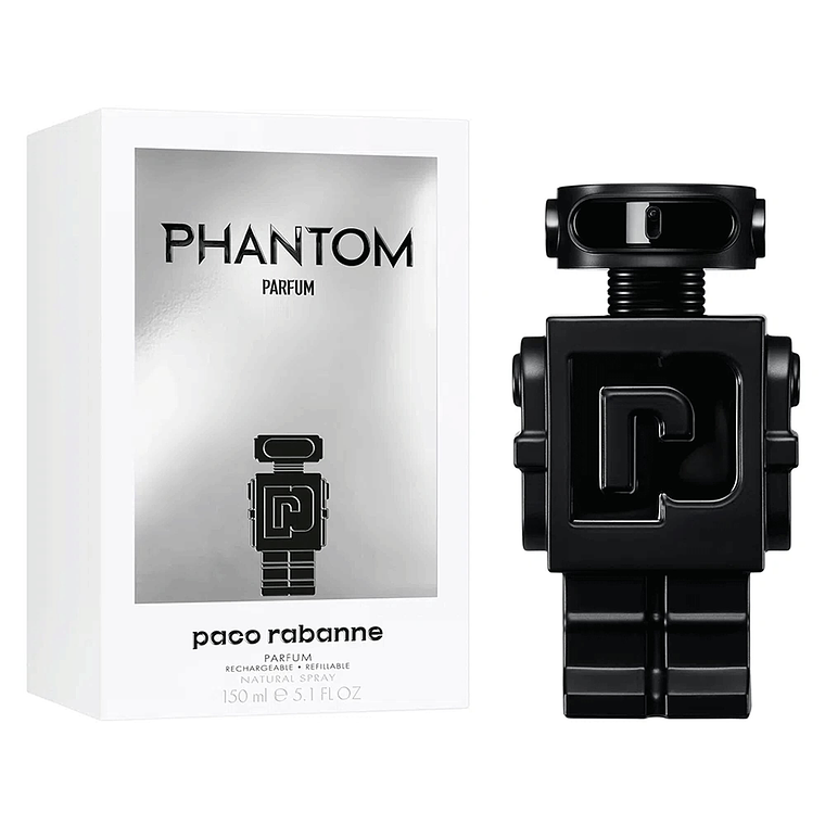Perfume Paco Rabanne Phantom Parfum 150 Ml Hombre Recargable - GRANDE PARFUM (NEGRO) 1