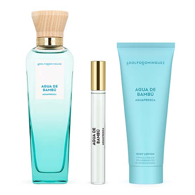 Estuche Adolfo Dominguez Agua Fresca Agua de Bambú EDT 120ml + 10ml + BL 75ml Mujer 1