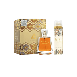 Estuche Lattafa Raghba For Her Edp 100 Ml + Deo Spray 50 Ml Mujer