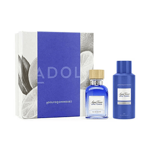 Estuche Adolfo Dominguez Set Agua Fresca Lima Tonka Men Edt 120 Ml + Desodorante 150 Ml Hombre
