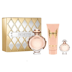 Estuche Perfume Olympea Paco Rabanne EDP 80 ml + Body Lotion 100 ml + Mini 6 ml Mujer
