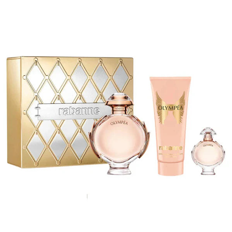 Estuche Perfume Olympea Paco Rabanne EDP 80 ml + Body Lotion 100 ml + Mini 6 ml Mujer 1