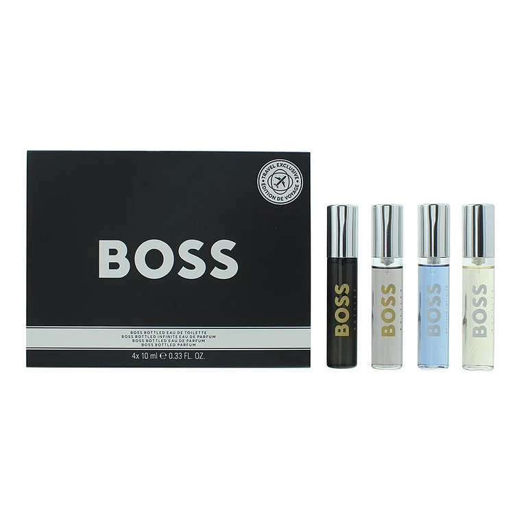 Estuche Hugo Boss Bottled Edt + Bottled Edp + Infinite Edp + Bottled Parfum 10 Ml Mini - 4 Pcs 1