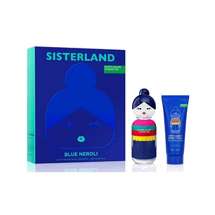 Estuche Benetton Sisterland Blue Neroli Edt 80 Ml + Bl 75 Ml Mujer