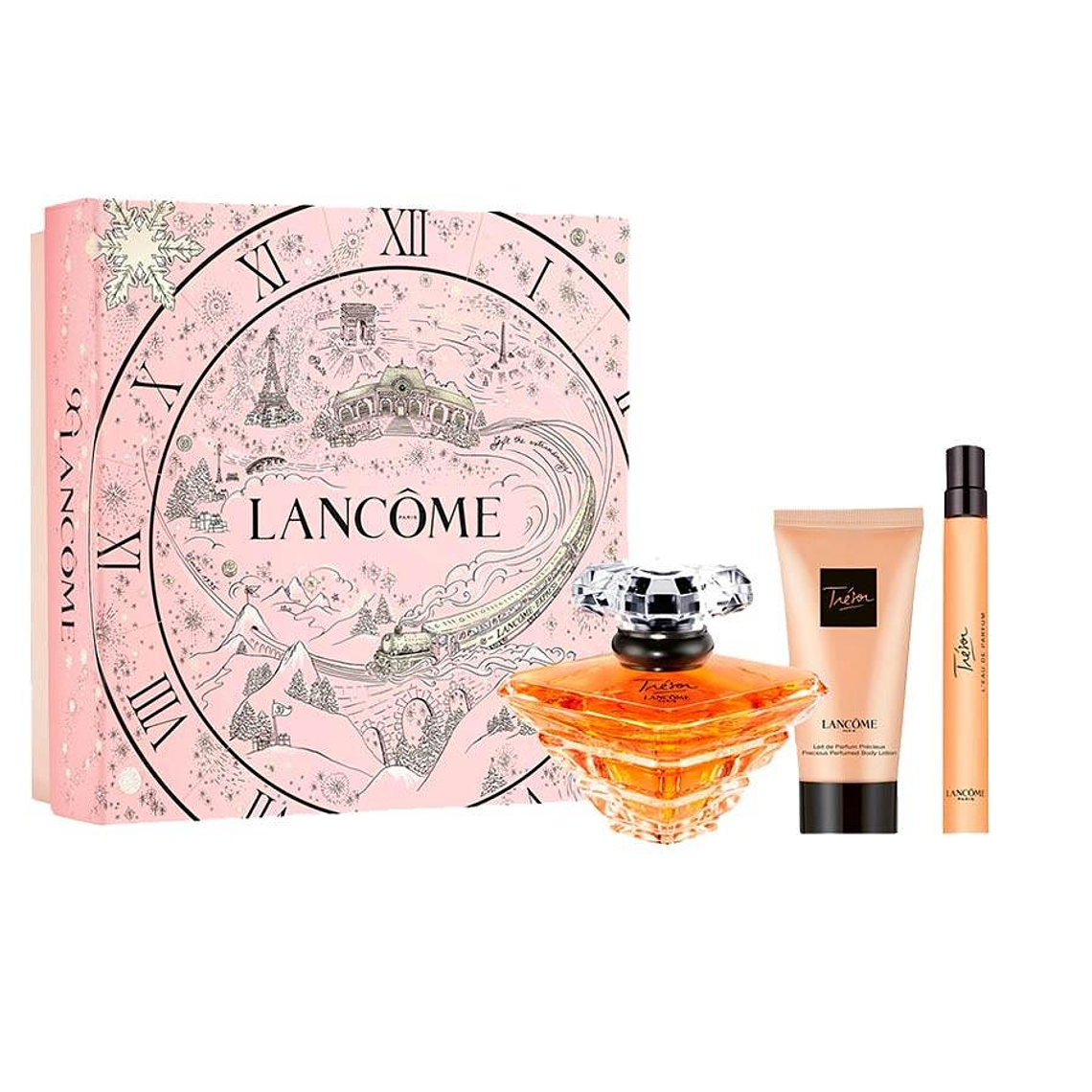 Estuche Lancome Tresor Edp 50 Ml + Mini 10 Ml + Body Lotion 50 Ml Mujer 1