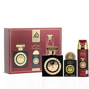 Estuche Lattafa Nebras Edp 100 Ml + 20 Ml + Deo Spray 200 Ml Unisex