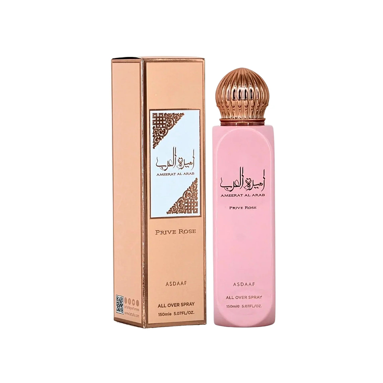 Body Spray Asdaaf Ameerat Al Arab Prive Rose All Over Perfume Spray 150Ml Mujer - Edicion Limitada 1