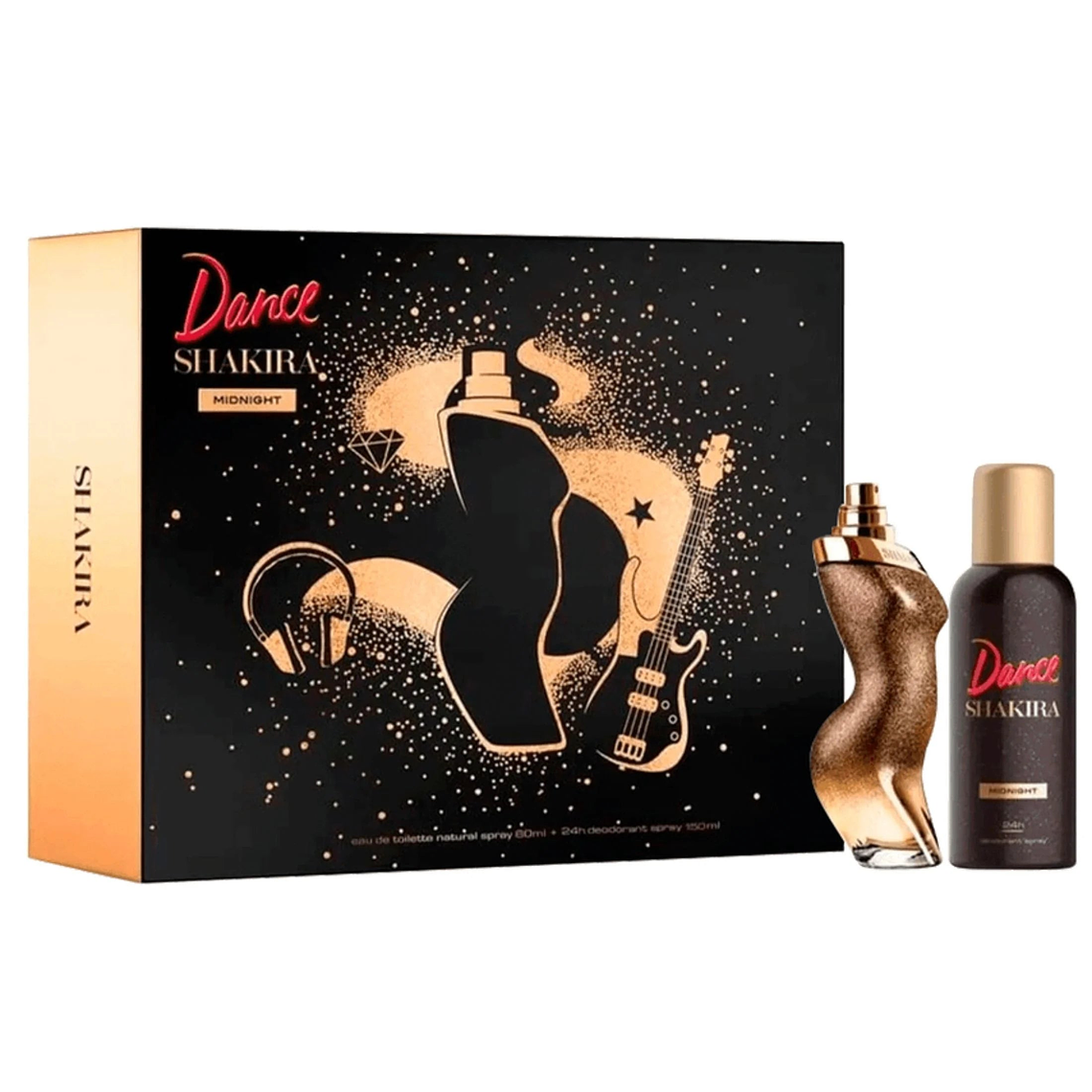 Estuche Shakira Dance Midnight Edt 80 Ml + Deo Spray 150 Ml Mujer 1
