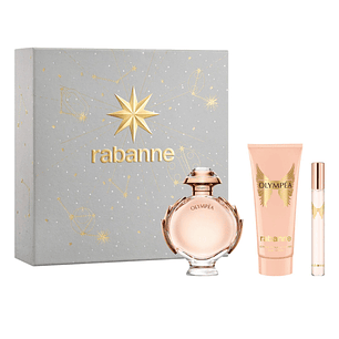 Estuche Paco Rabanne Olympea Edp 80 Ml + Body Lotion 100 Ml + Mini 10 Ml Mujer