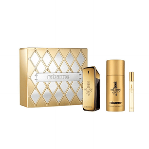 Estuche Paco Rabanne One Million Edt 100 Ml + Deo 150 Ml + Travel Spray 10 Ml Hombre