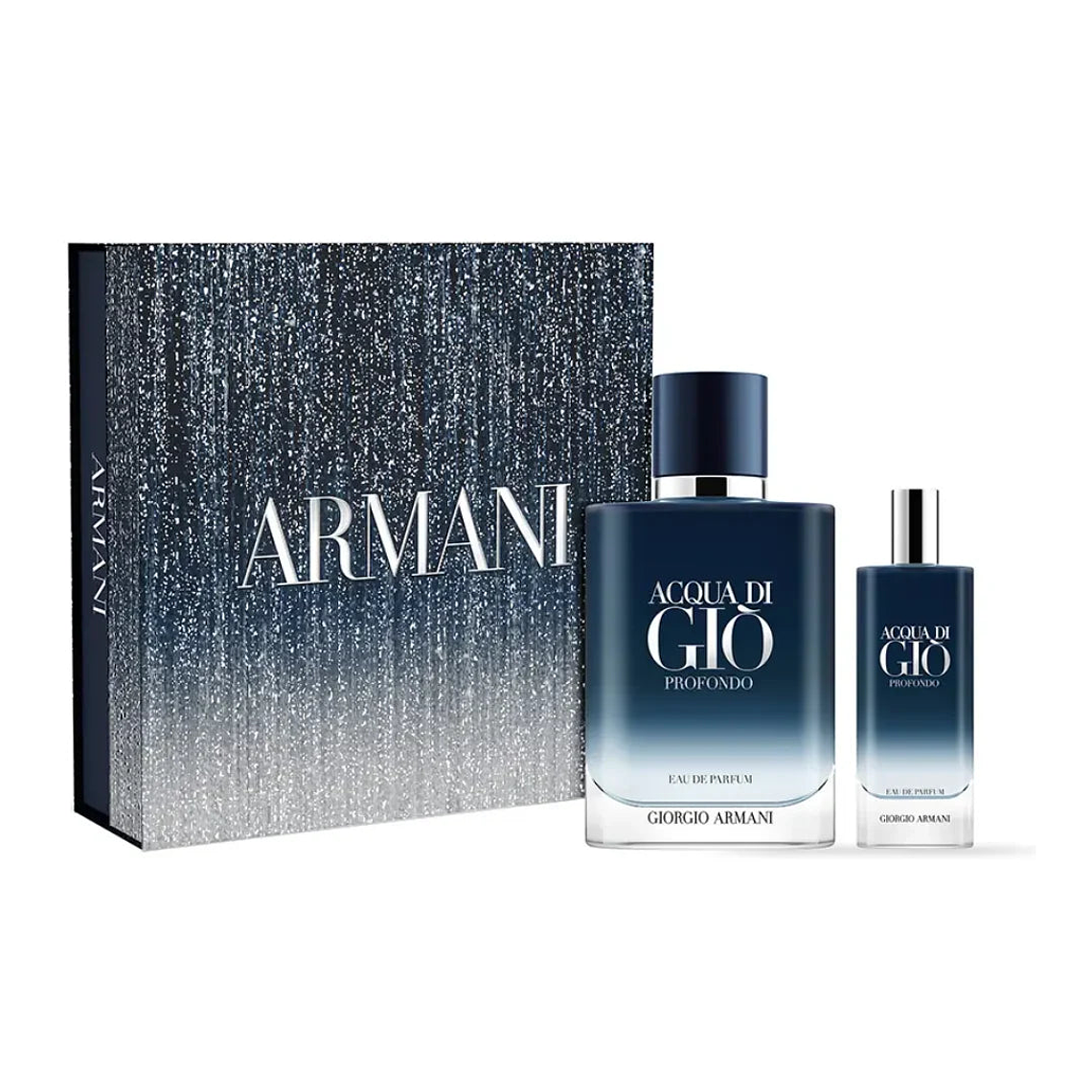 Estuche Giorgio Armani Acqua Di Gio Profondo Edp 100 Ml + 15 Ml Recargable/Refill 2025 Hombre 1