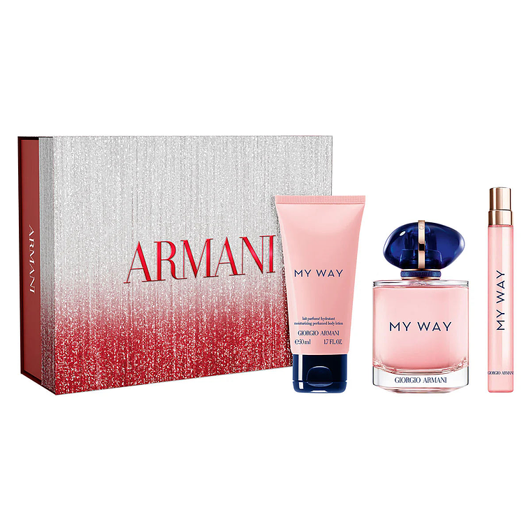 Estuche Giorgio Armani My Way Edp 90 Ml + Mini 10 Ml + Body Lotion 50 Ml Mujer 1