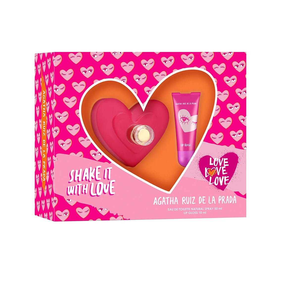 Estuche Agatha Ruiz De La Prada Love Love Love Edt 50ml + 10ml Mujer 1