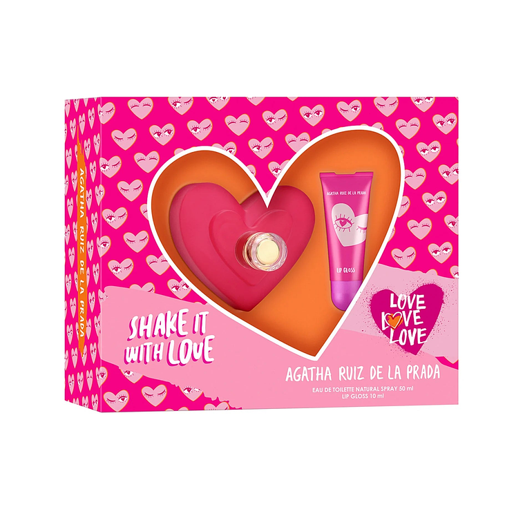 Estuche Agatha Ruiz De La Prada Love Love Love Edt 50ml + 10ml Mujer 1