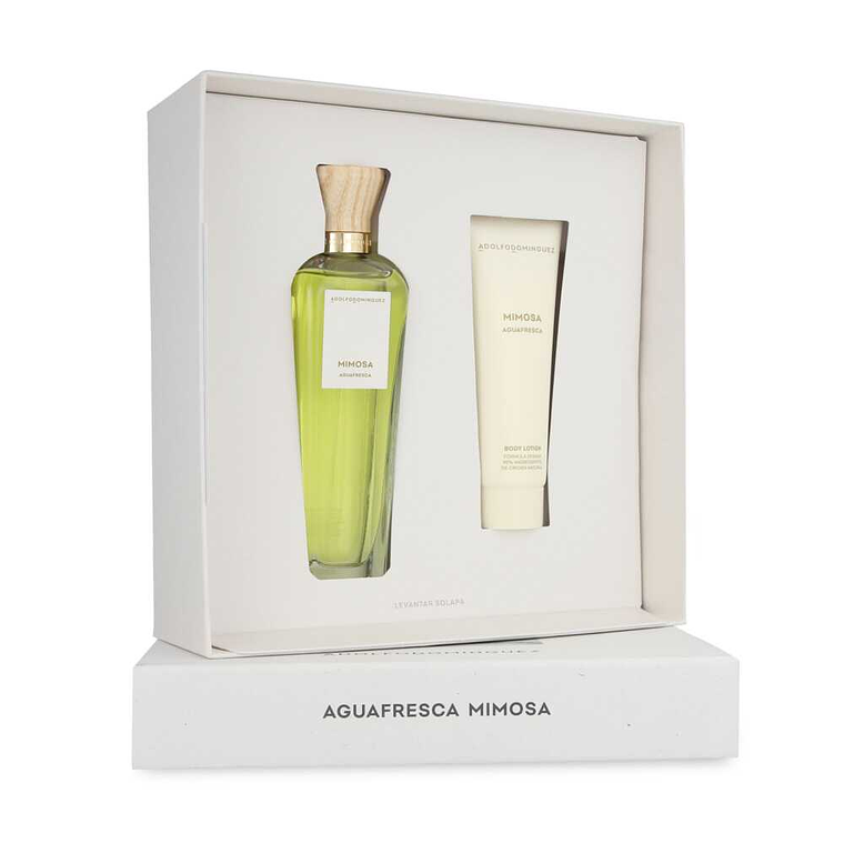 Estuche Adolfo Domínguez Agua Fresca Mimosa Edt 120 Ml + Body Lotion 75 Ml Mujer 1