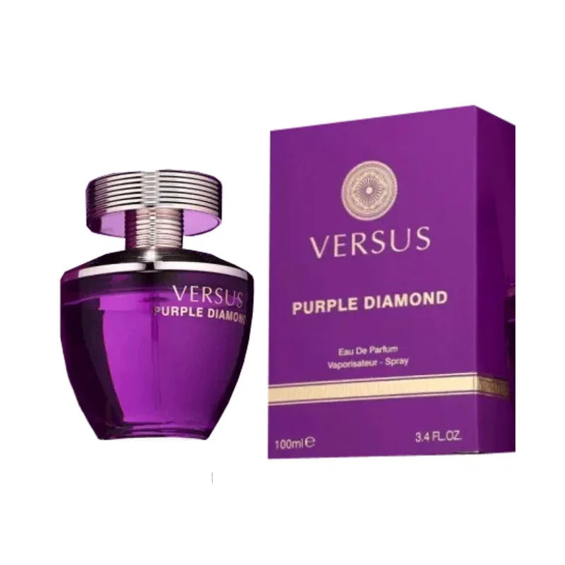 Perfume Fragrance World Versus Purple Diamond EDP 100 ml Mujer- Inspirado en Versace Pour Femme Dylan Purple 1