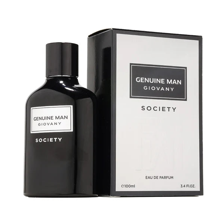 Perfume Fragrance World Genuine Man Giovany Society EDP 100 ml Hombre- Inspirado en Givenchy Gentleman Society 1