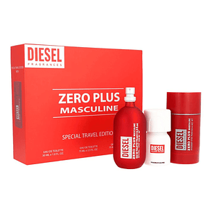 Estuche Diesel Zero Plus Men Edt 75Ml+30Ml+Deo 75Ml Hombre