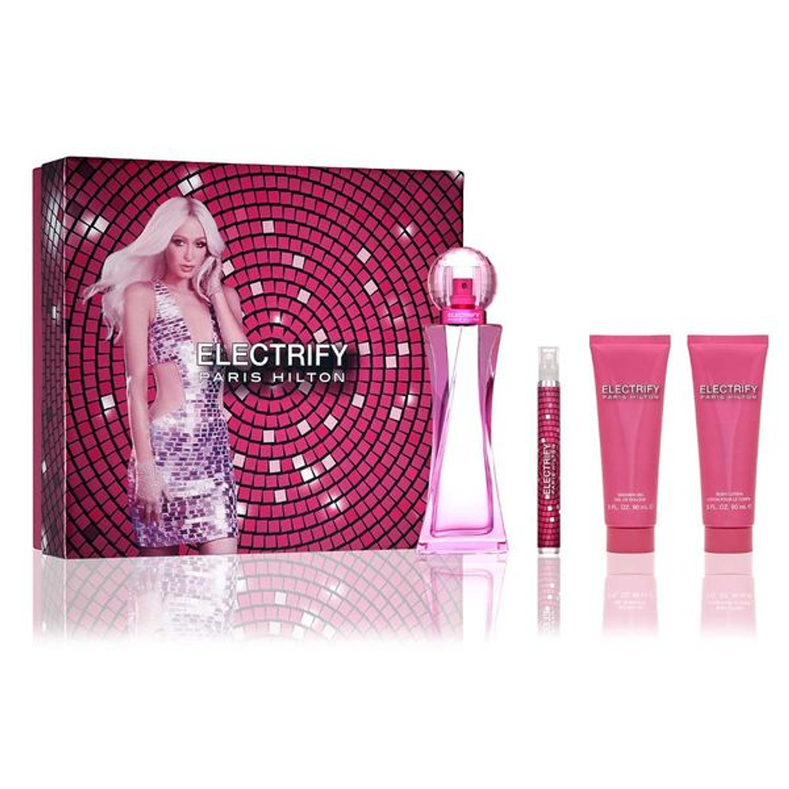 Estuche Paris Hilton Electrify Edp (4pcs) 100+10+BL+Gel Mujer 1