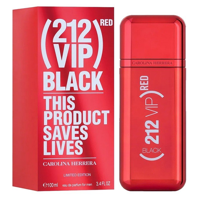 Perfume Carolina Herrera 212 Vip Men Red Black Edt 100ml Hombre 1