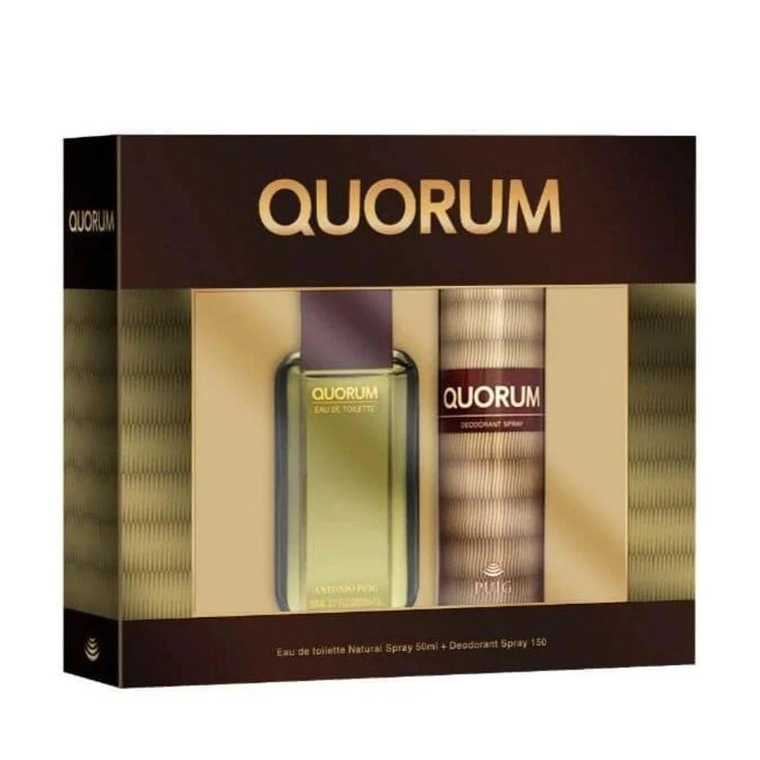 Estuche Puig Quorum Edt 50ml + 150ml Desodorante Hombre 1