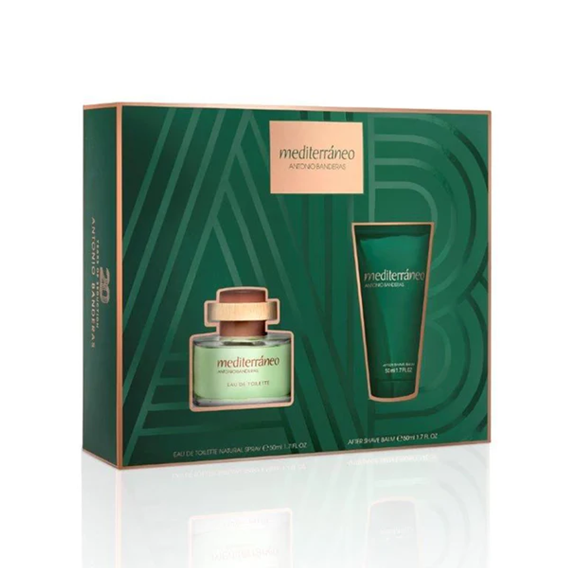 Estuche Antonio Bandera Mediterraneo Edt 50ml + 150ml Desodorante Hombre 1